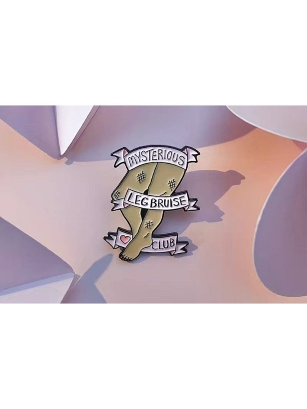 MYSTERIOUS LEG BRUISE CLUB Enamel Lapel Backpack Pin NEW